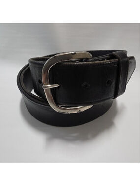 Cabelas Genuine Leather Belt Mens 44 Black